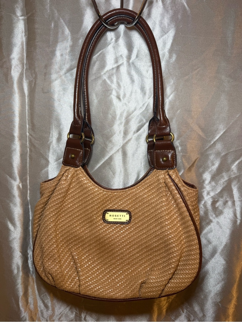 Cottage Core Rosetti Brown Woven Shoulder Bag